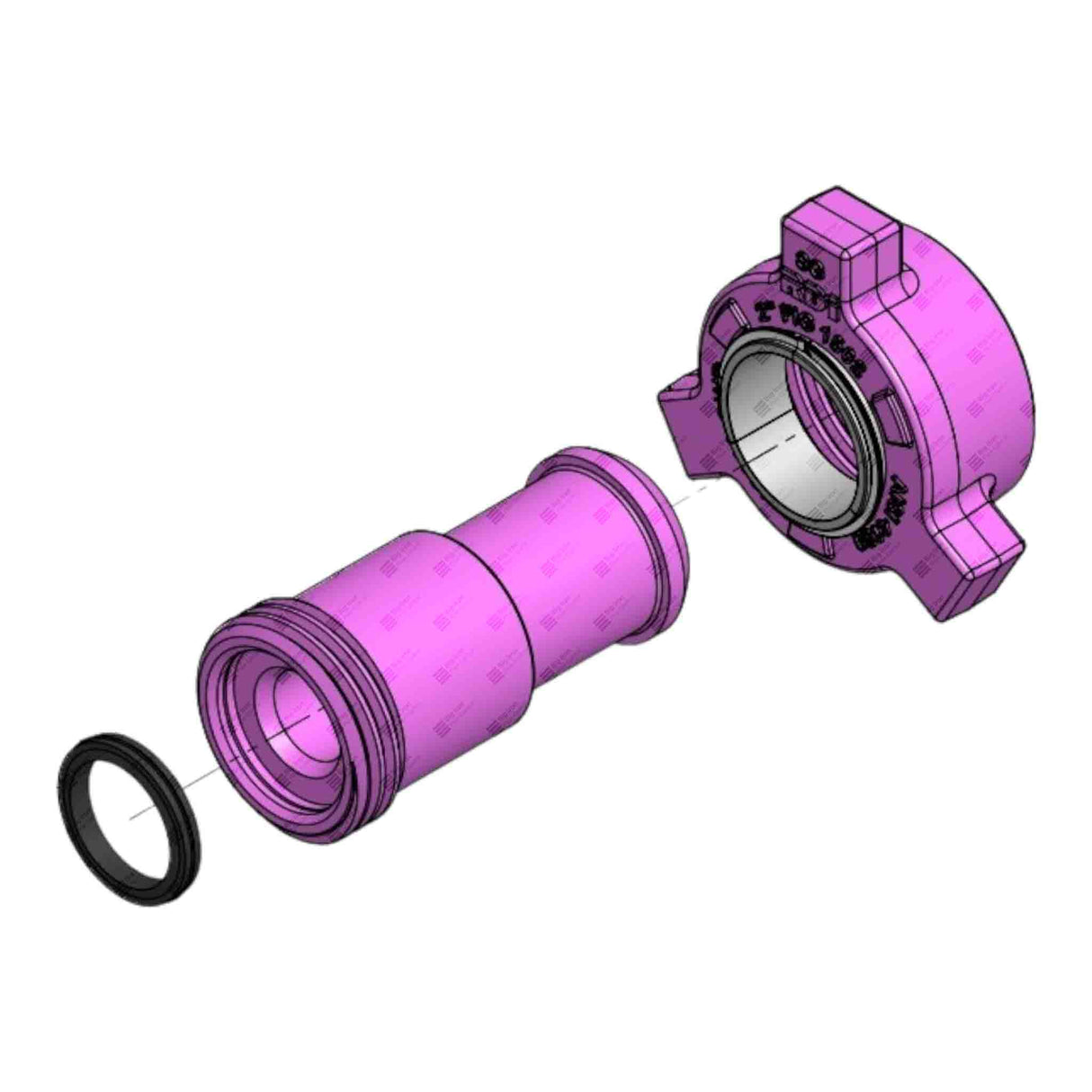 Crossover Union, 2" 1502 M x 2" 607 F, 6000 psi, Sour Service