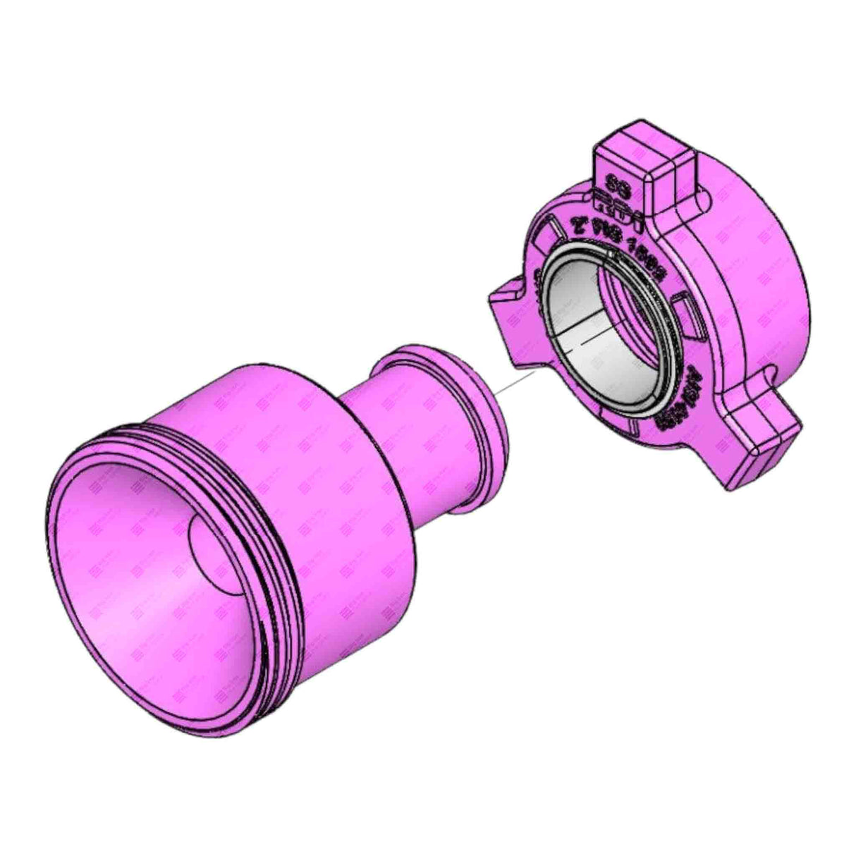 Crossover Union, 4" 206 F x 2" 1502 M, 2000 psi, Sour Service