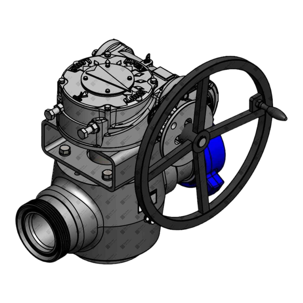 Plug Valve, Gear Op, TE, 4" 1002 MxF, 10000 psi, STD Service