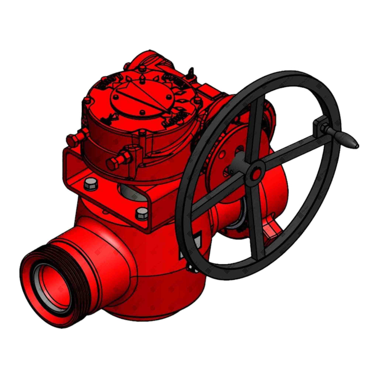 Plug Valve, Gear Op, TE, 4" 1502 MxF, 15000 psi, STD Service